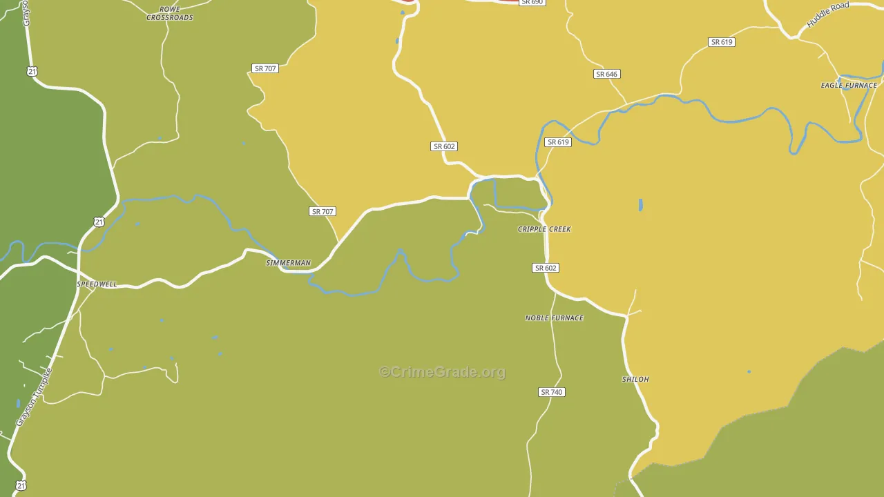 24322, VA Map of Drug-Related Crime Rates