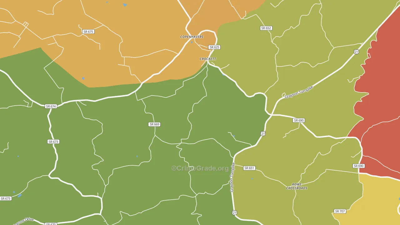24323, VA Map of Drug-Related Crime Rates