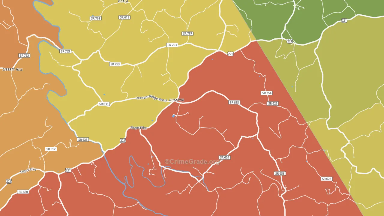24325, VA Map of Drug-Related Crime Rates