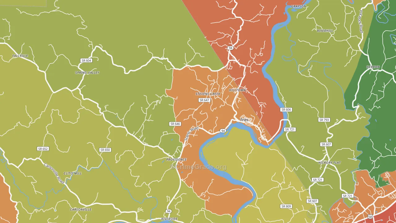 24330, VA Map of Drug-Related Crime Rates