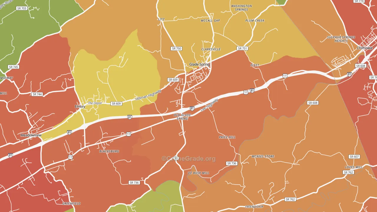 24340, VA Map of Drug-Related Crime Rates