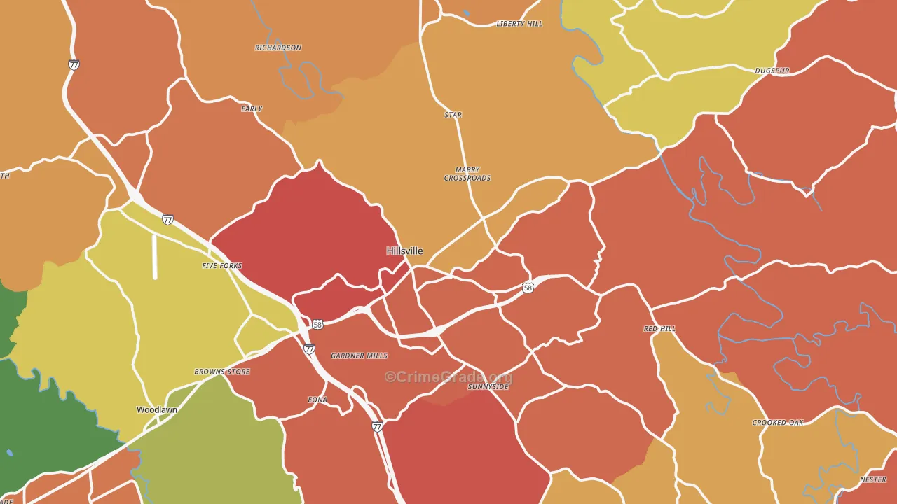 24343, VA Map of Drug-Related Crime Rates