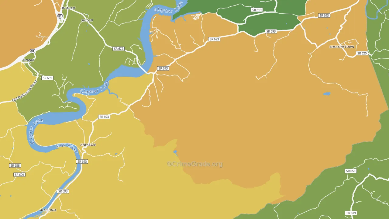 24347, VA Map of Drug-Related Crime Rates