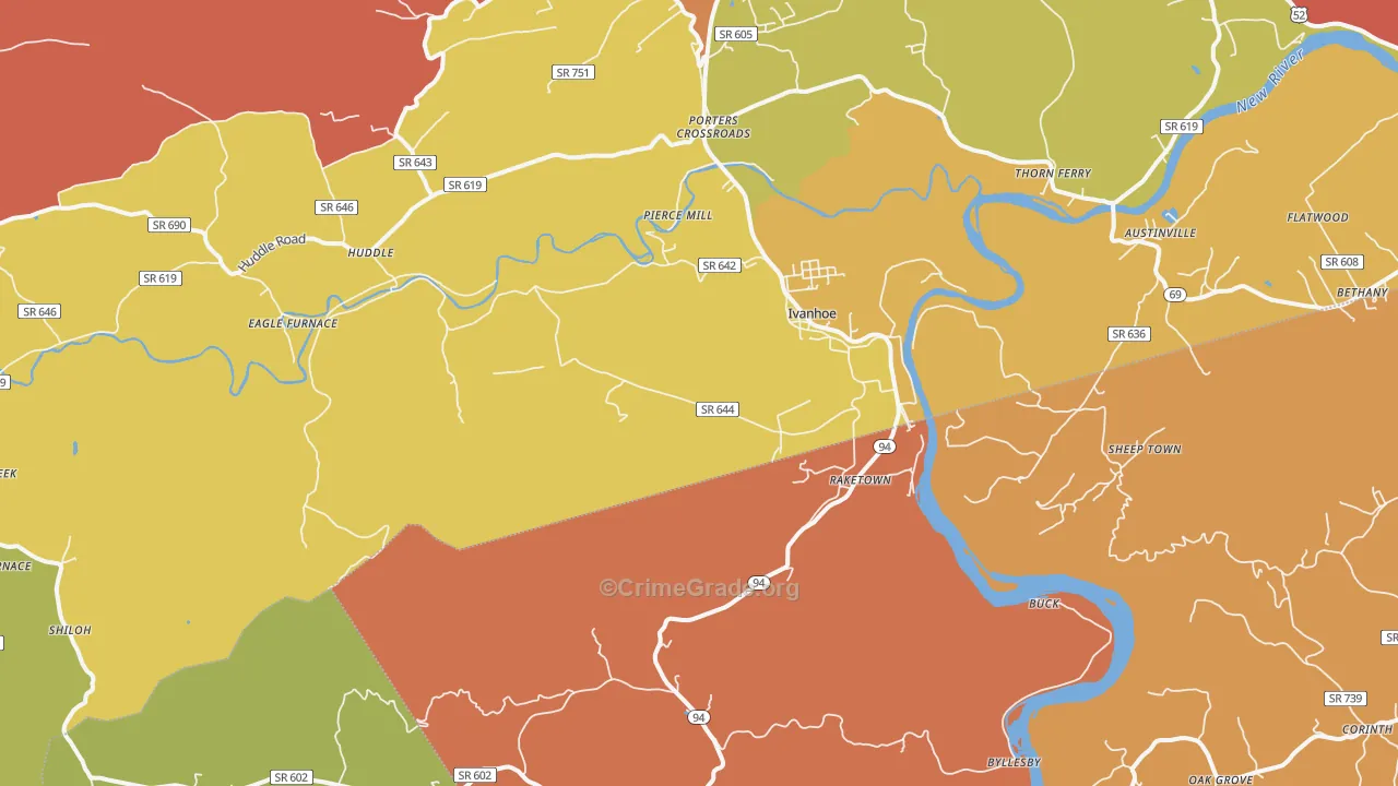 24350, VA Map of Drug-Related Crime Rates