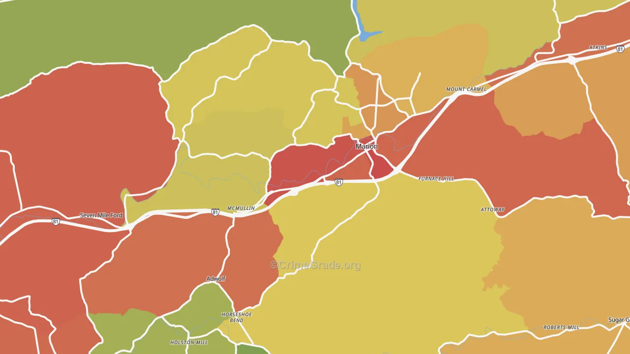24354, VA Map of Drug-Related Crime Rates