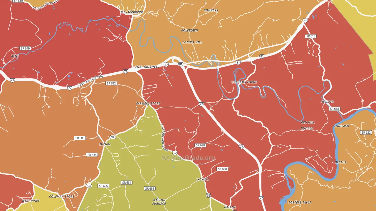24360, VA Map of Drug-Related Crime Rates