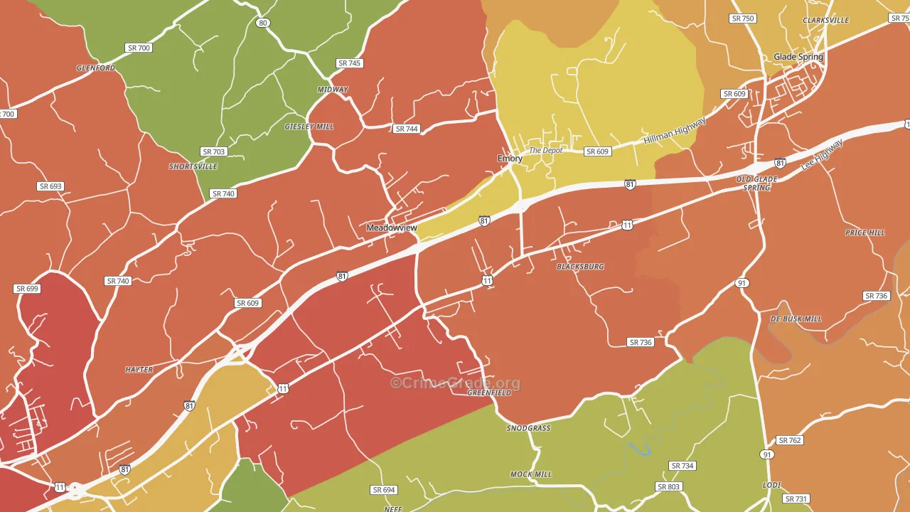 24361, VA Map of Drug-Related Crime Rates