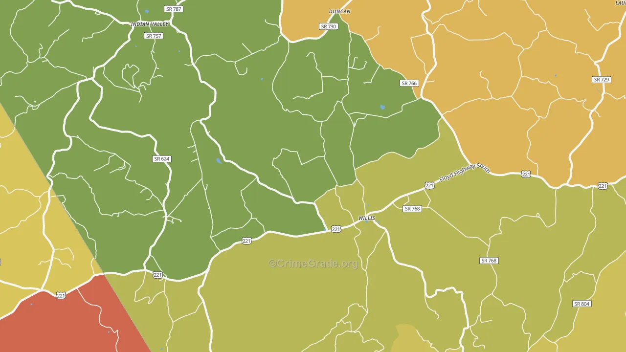 24380, VA Map of Drug-Related Crime Rates