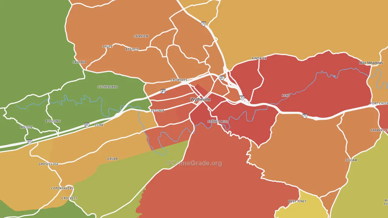 24382, VA Map of Drug-Related Crime Rates