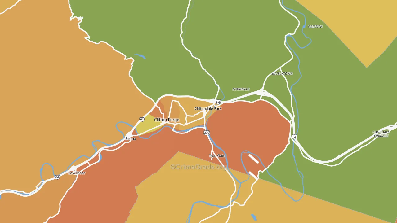 24422, VA Map of Drug-Related Crime Rates