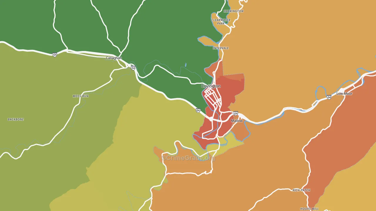 24426, VA Map of Drug-Related Crime Rates