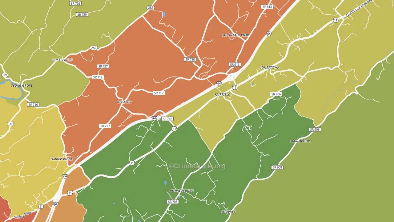 24435, VA Map of Drug-Related Crime Rates