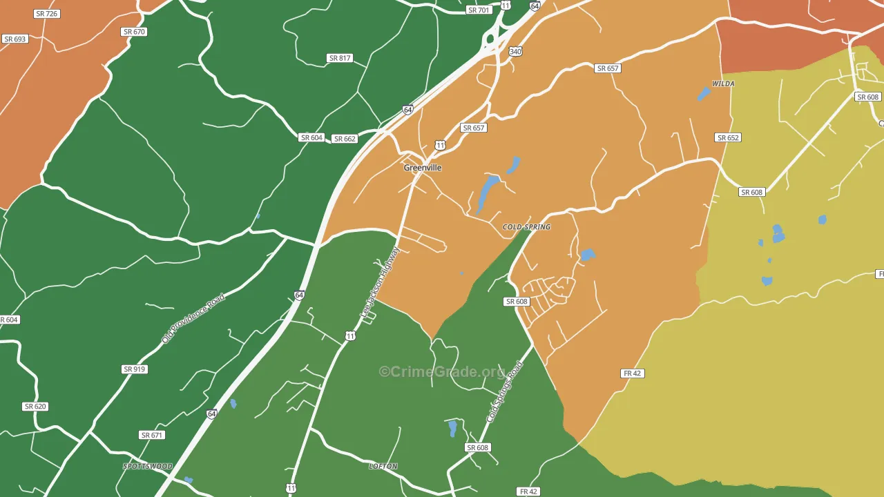 24440, VA Map of Drug-Related Crime Rates