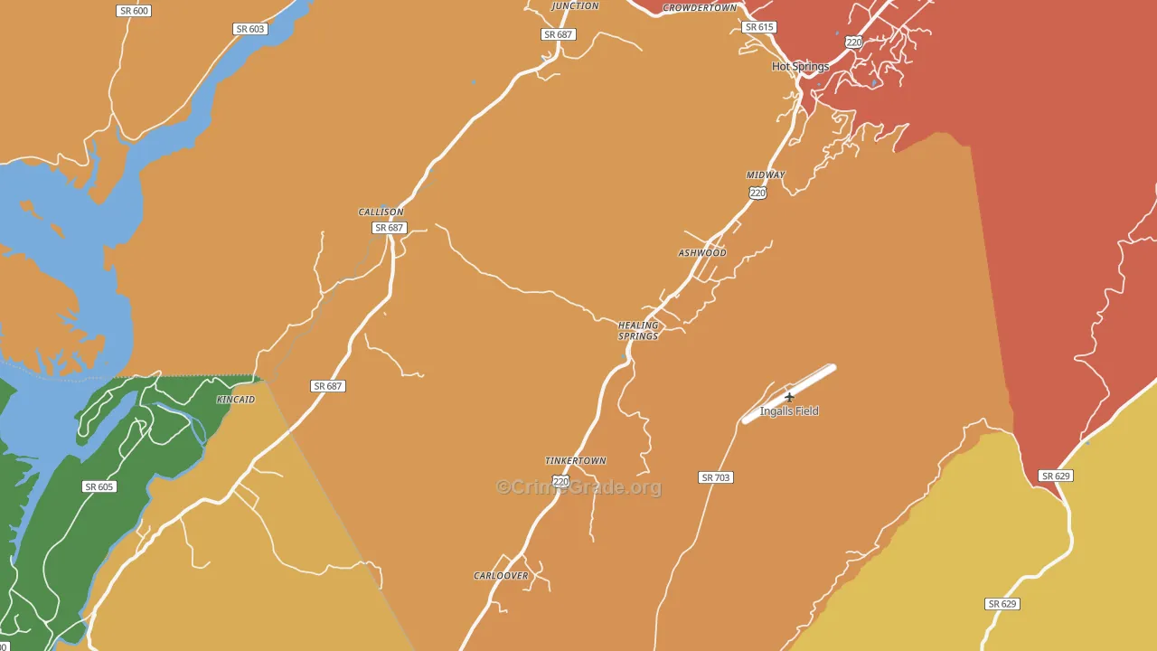 24445, VA Map of Drug-Related Crime Rates