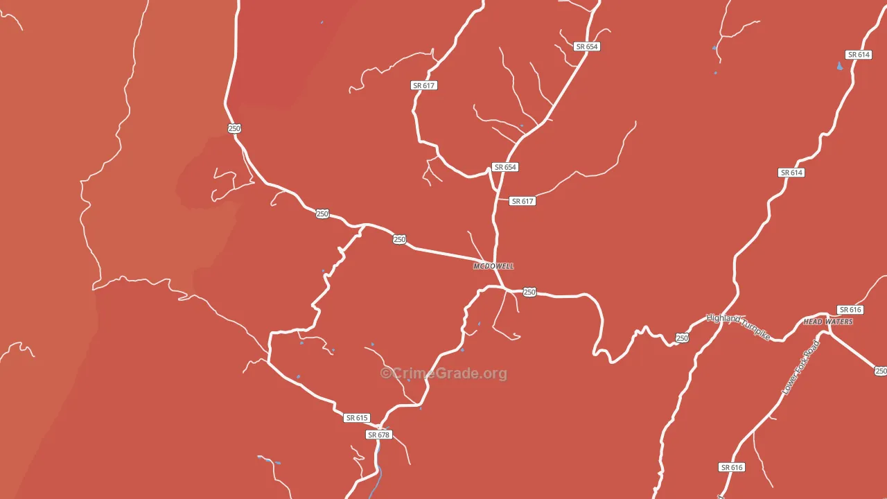 24458, VA Map of Drug-Related Crime Rates
