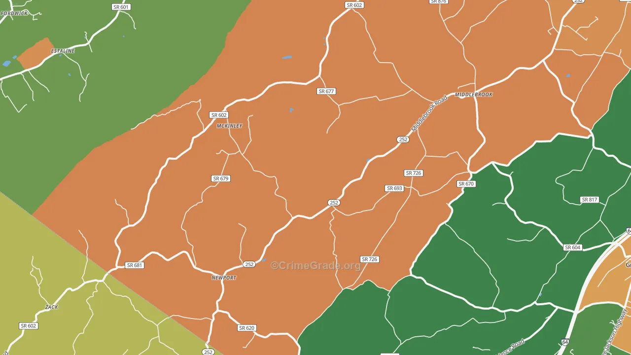 24459, VA Map of Drug-Related Crime Rates