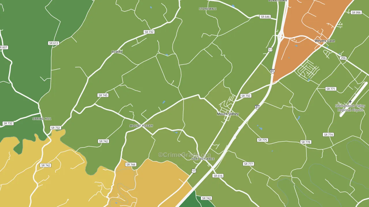 24467, VA Map of Drug-Related Crime Rates