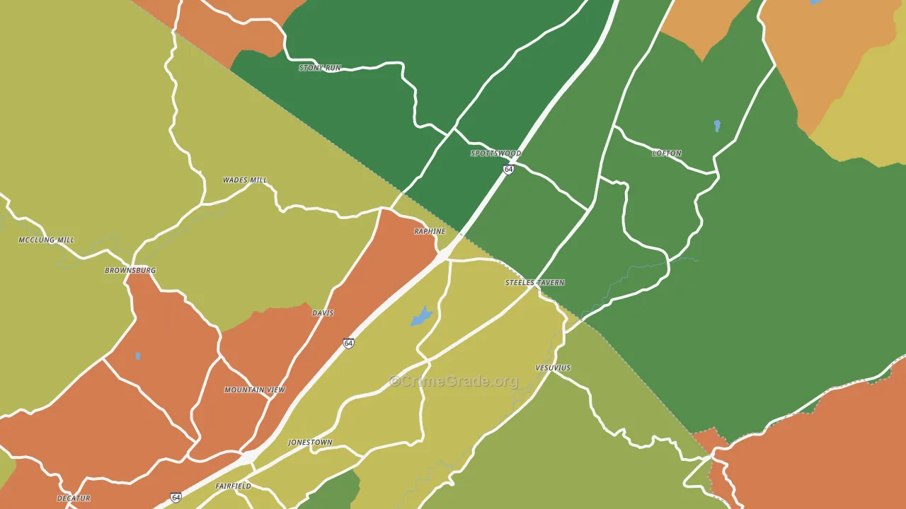24472, VA Map of Drug-Related Crime Rates
