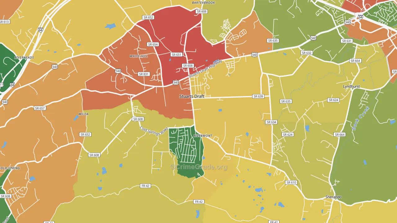 24477, VA Map of Drug-Related Crime Rates