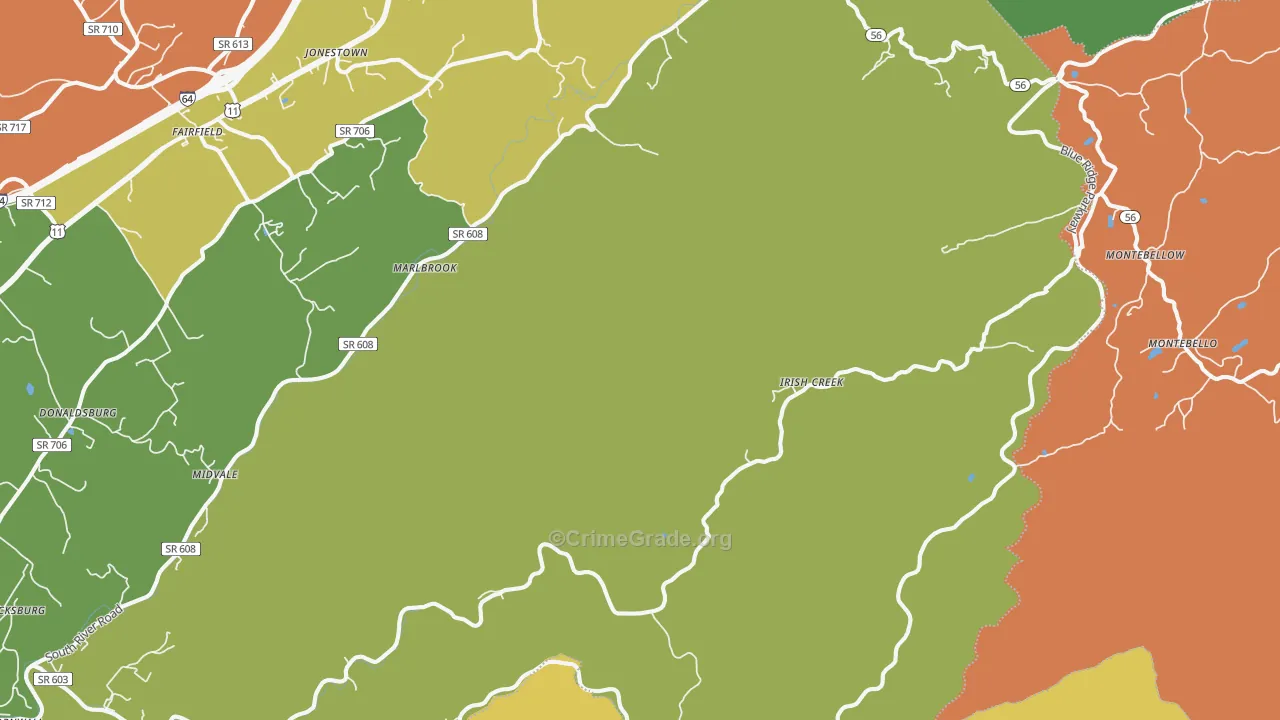 24483, VA Map of Drug-Related Crime Rates