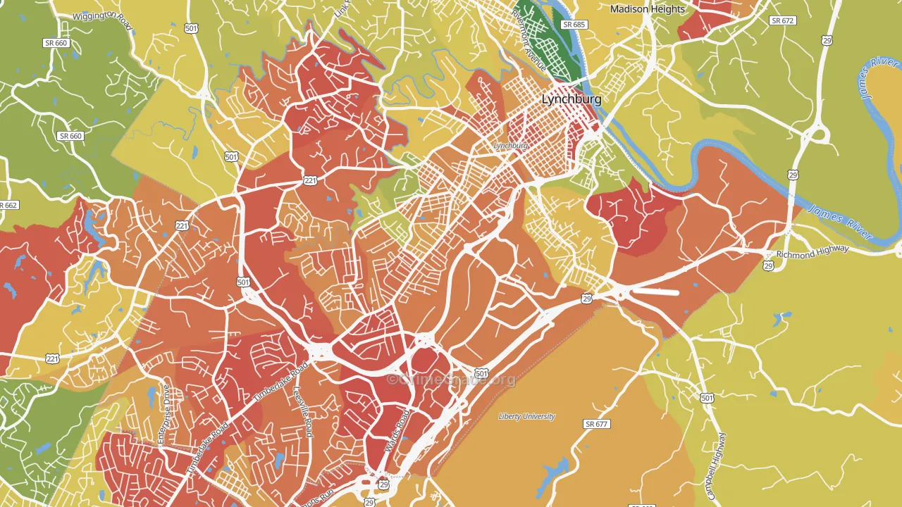 24501, VA Map of Drug-Related Crime Rates