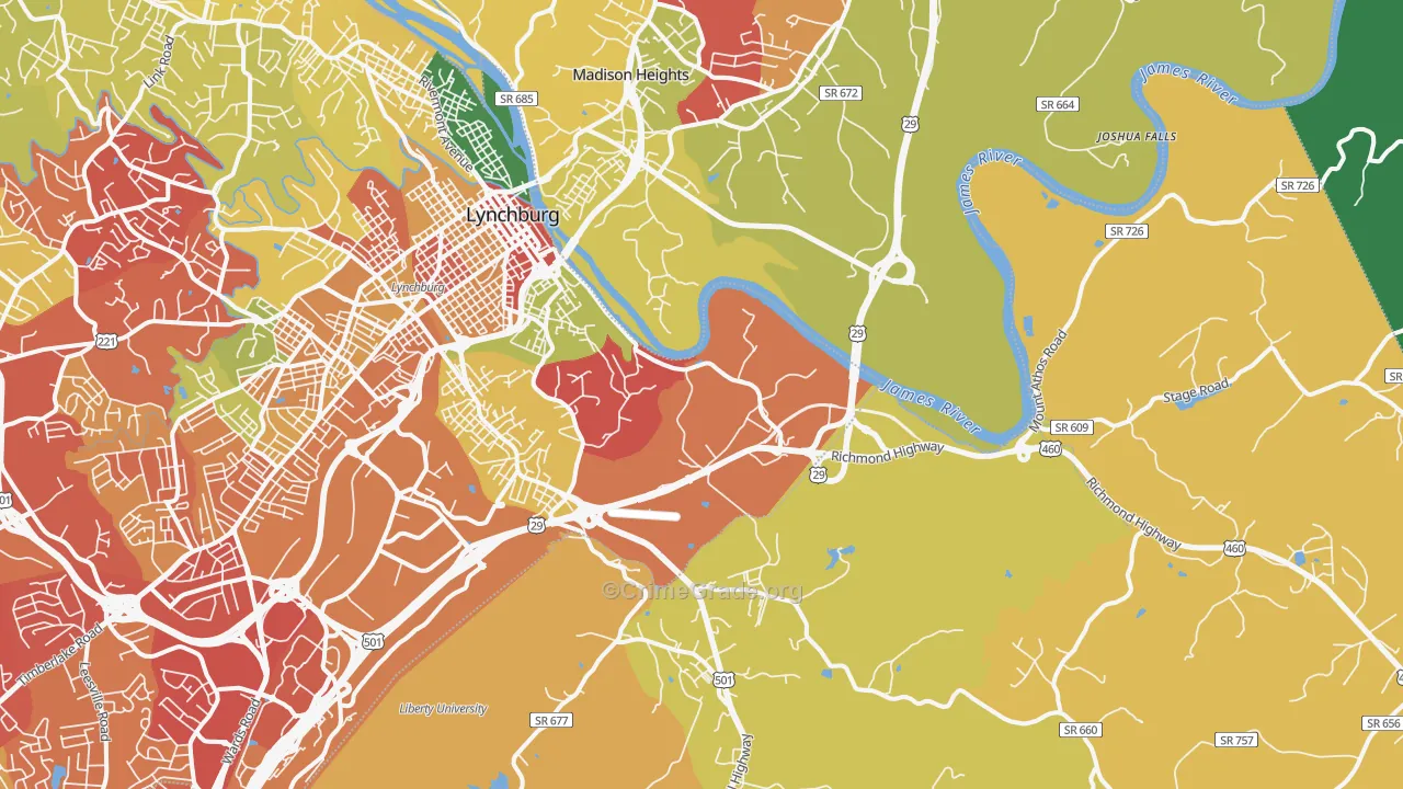 24504, VA Map of Drug-Related Crime Rates