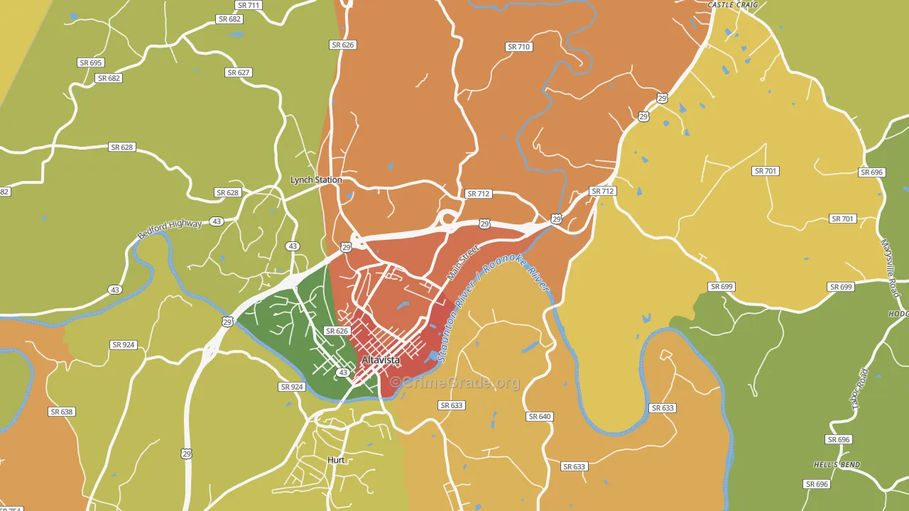 24517, VA Map of Drug-Related Crime Rates
