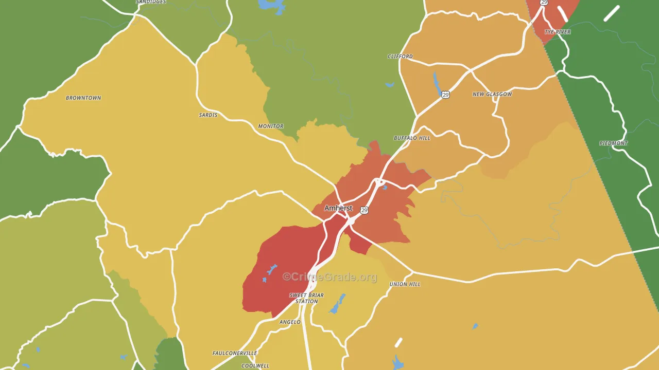 24521, VA Map of Drug-Related Crime Rates