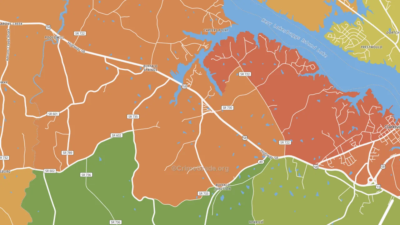 24529, VA Map of Drug-Related Crime Rates