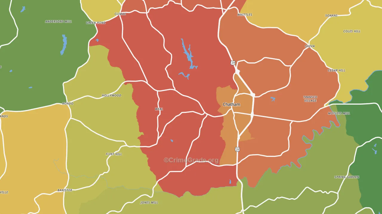 24531, VA Map of Drug-Related Crime Rates