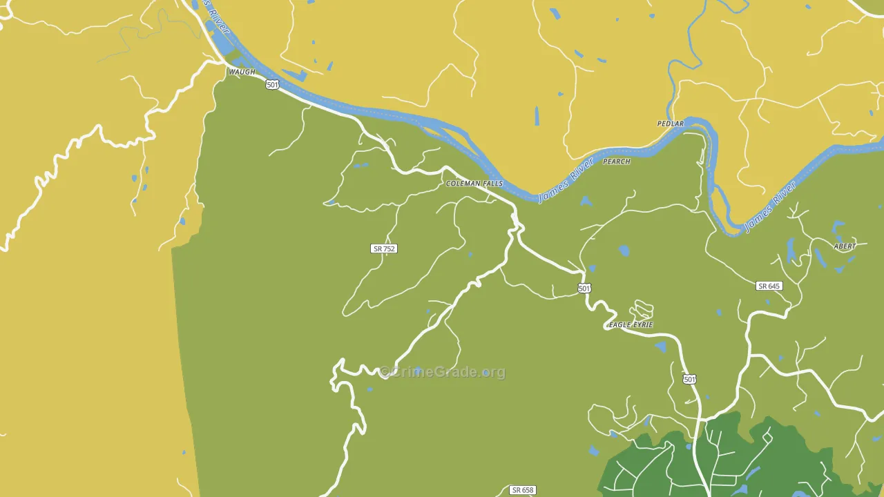 24536, VA Map of Drug-Related Crime Rates