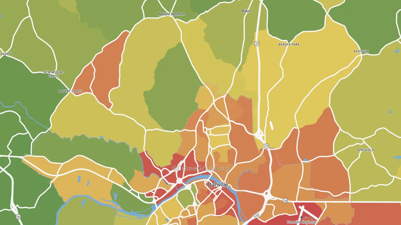 24540, VA Map of Drug-Related Crime Rates