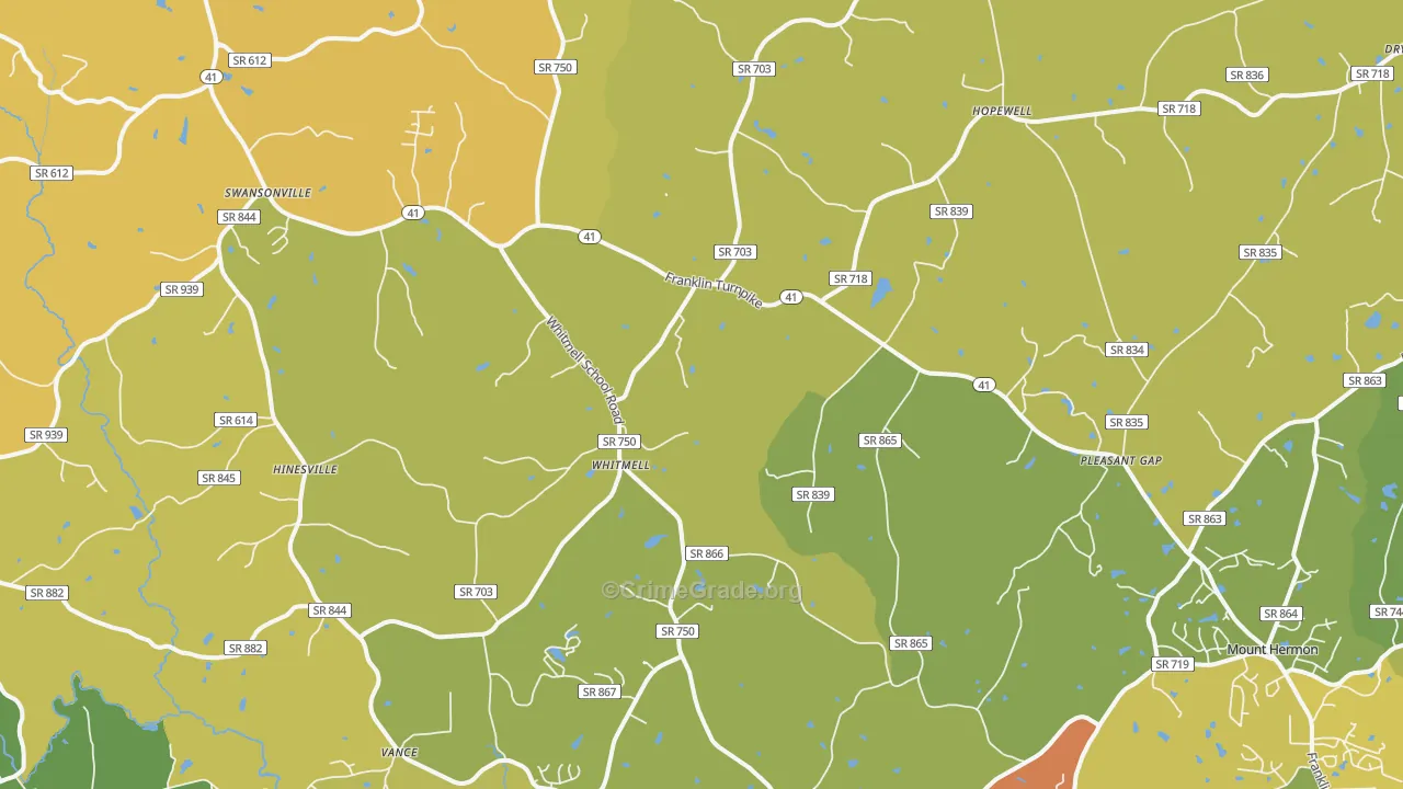 24549, VA Map of Drug-Related Crime Rates