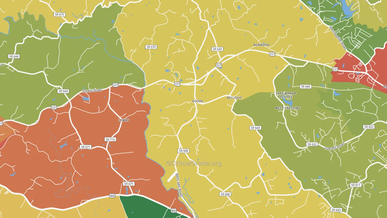 24556, VA Map of Drug-Related Crime Rates