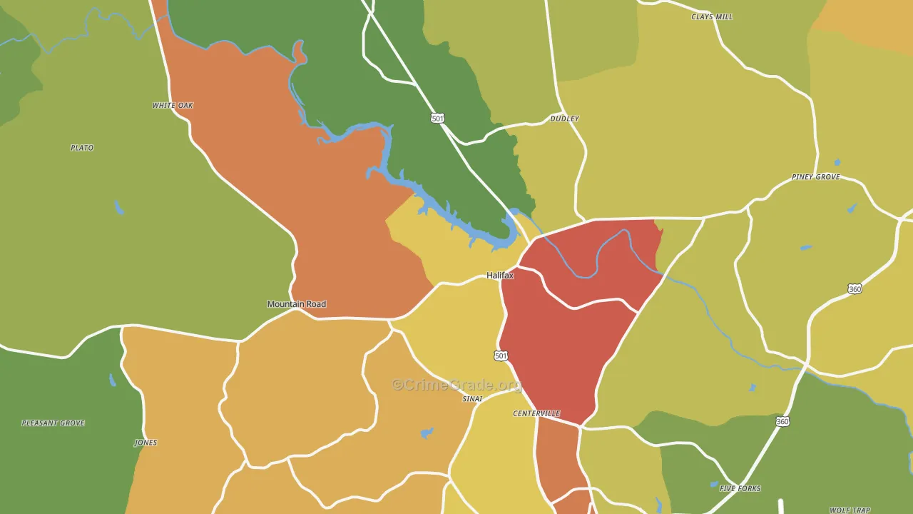 24558, VA Map of Drug-Related Crime Rates