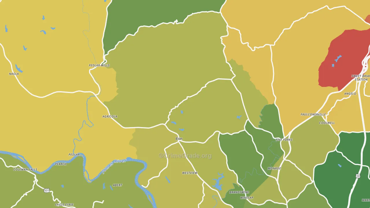 24574, VA Map of Drug-Related Crime Rates