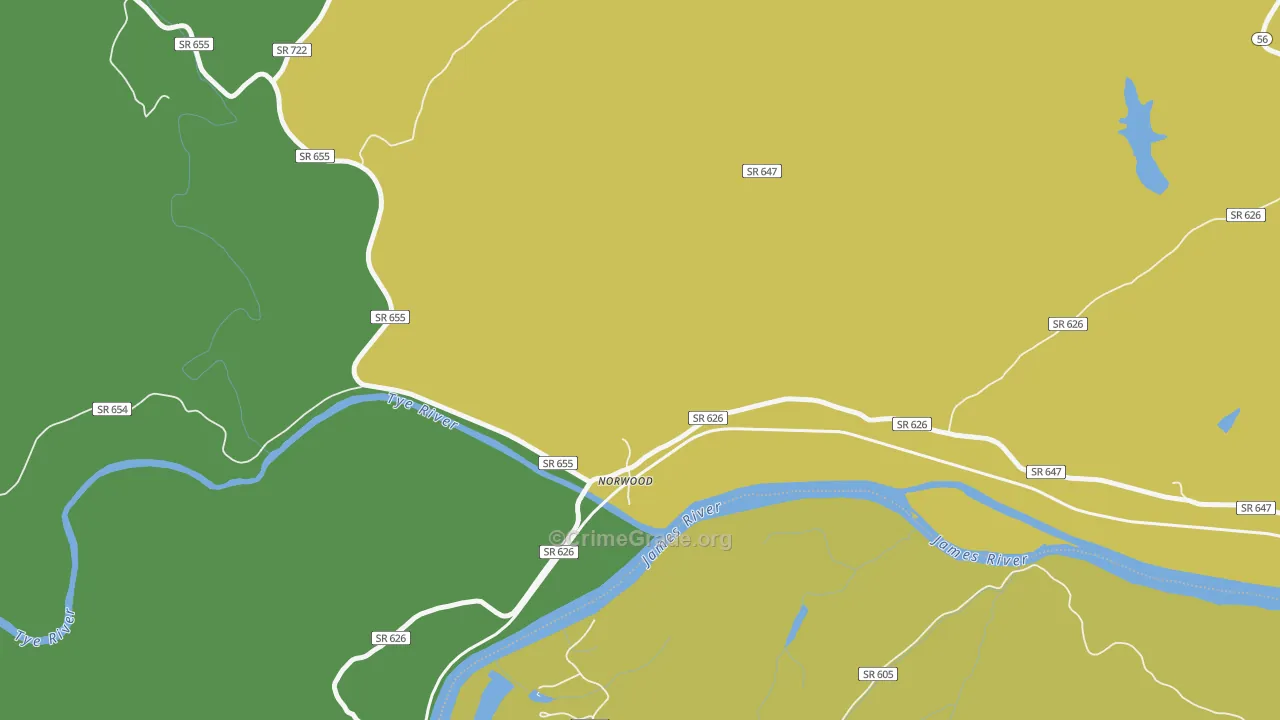 24581, VA Map of Drug-Related Crime Rates