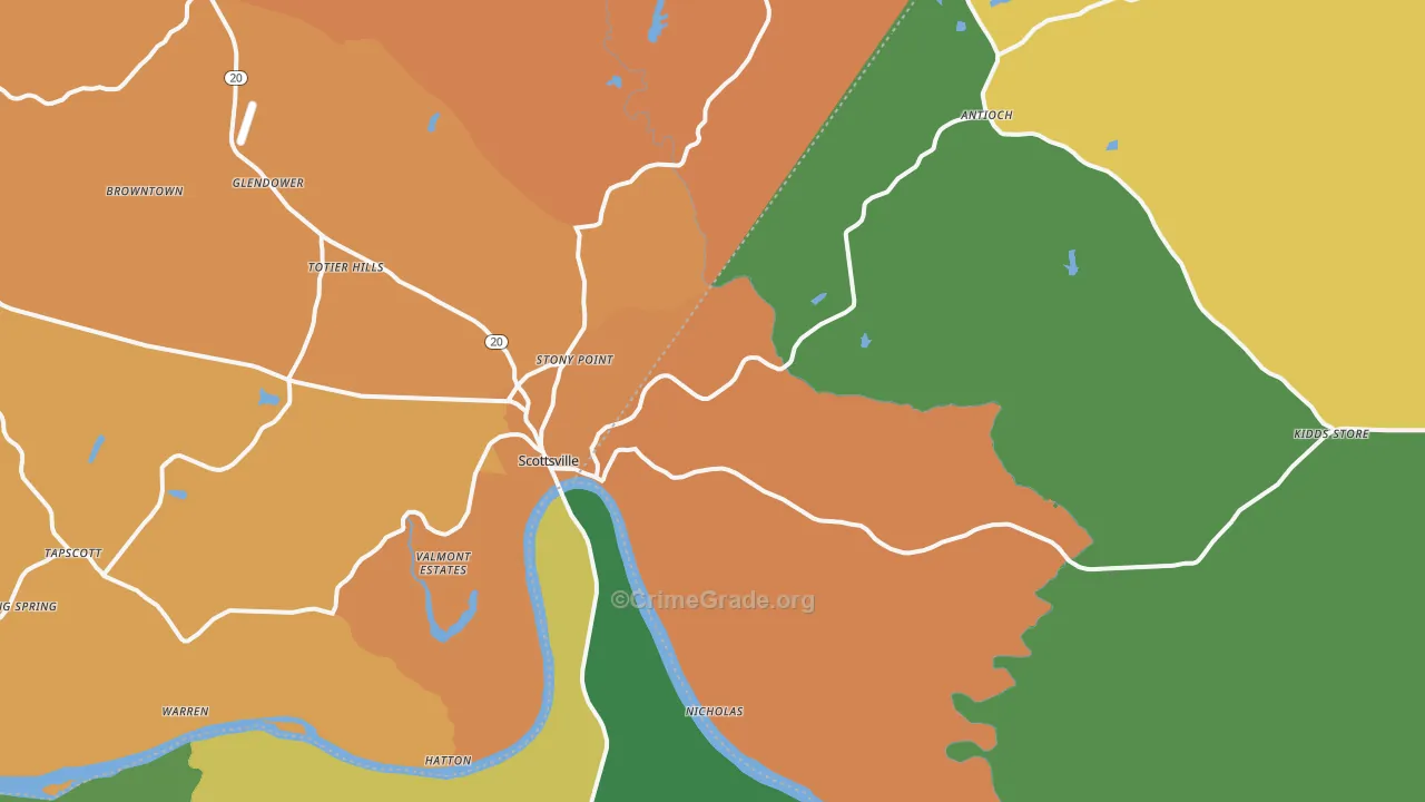 24590, VA Map of Drug-Related Crime Rates