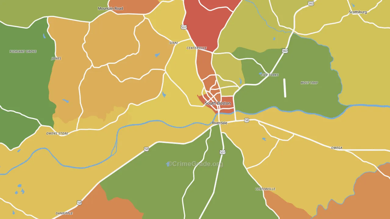 24592, VA Map of Drug-Related Crime Rates