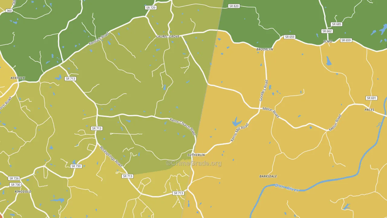 24594, VA Map of Drug-Related Crime Rates