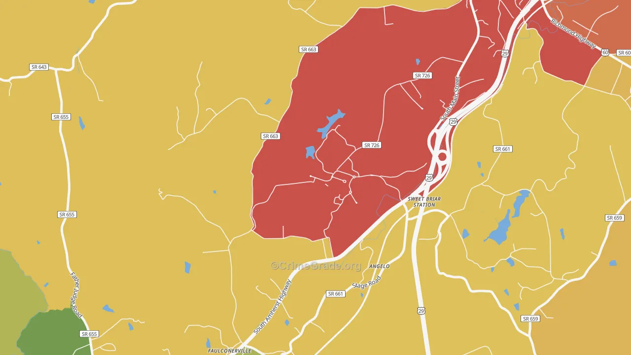 24595, VA Map of Drug-Related Crime Rates