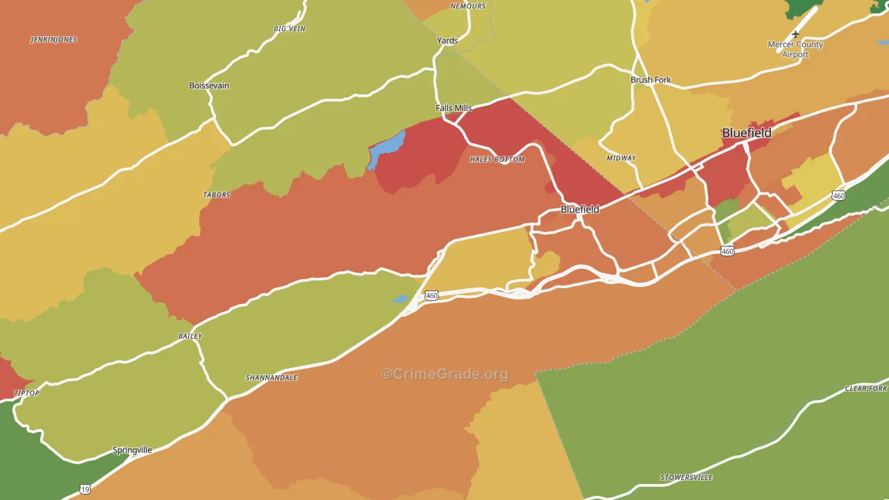 24605, VA Map of Drug-Related Crime Rates