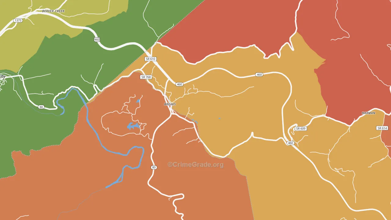 24607, VA Map of Drug-Related Crime Rates