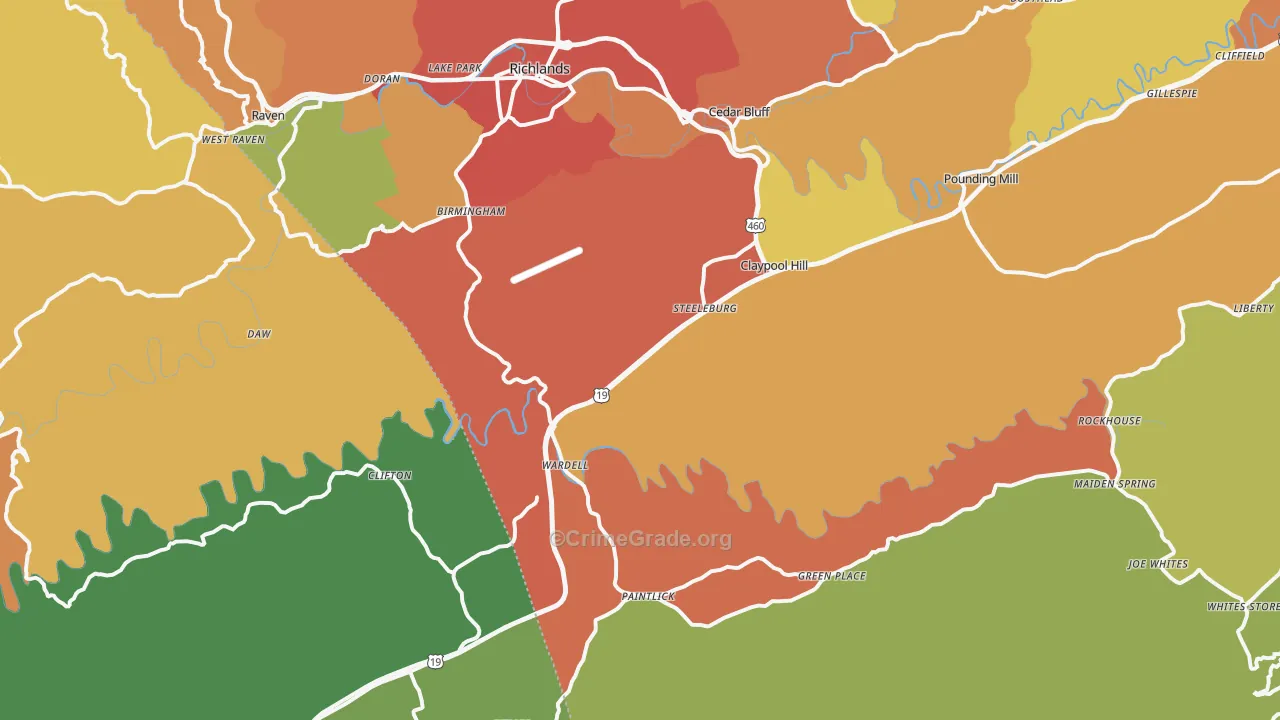 24609, VA Map of Drug-Related Crime Rates