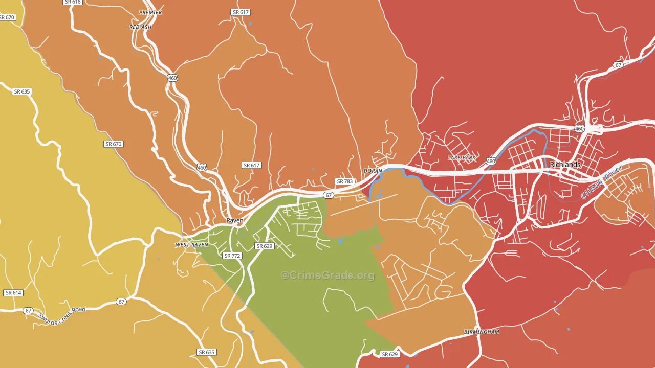 24612, VA Map of Drug-Related Crime Rates