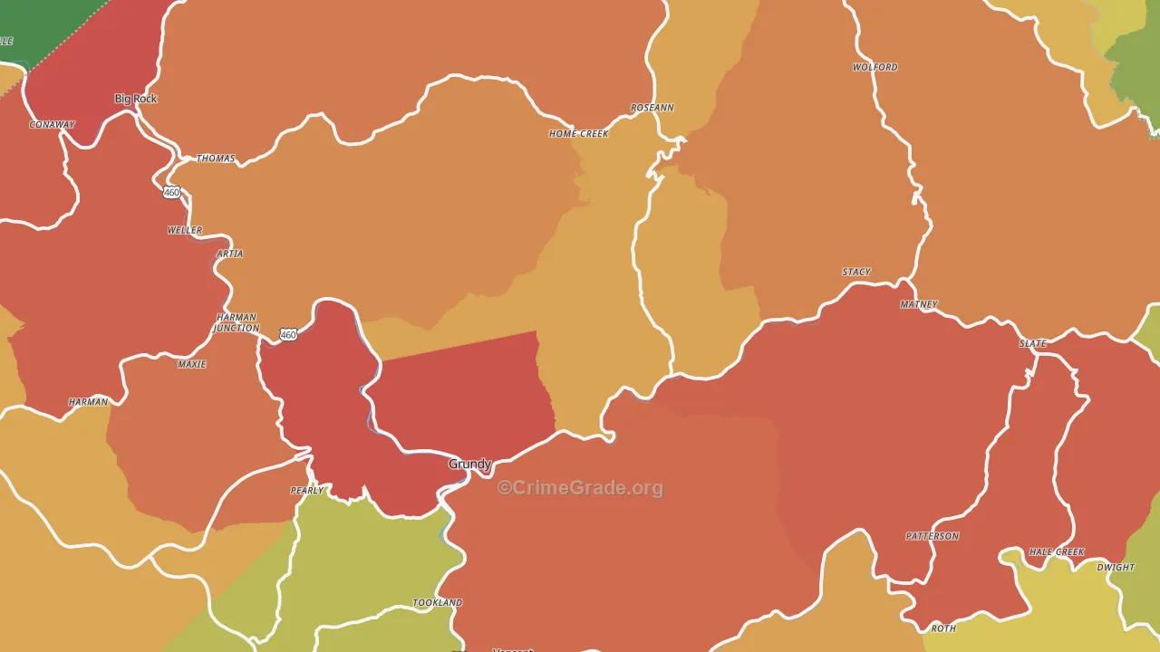 24614, VA Map of Drug-Related Crime Rates