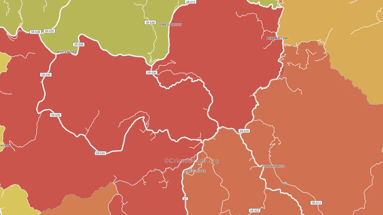 24622, VA Map of Drug-Related Crime Rates