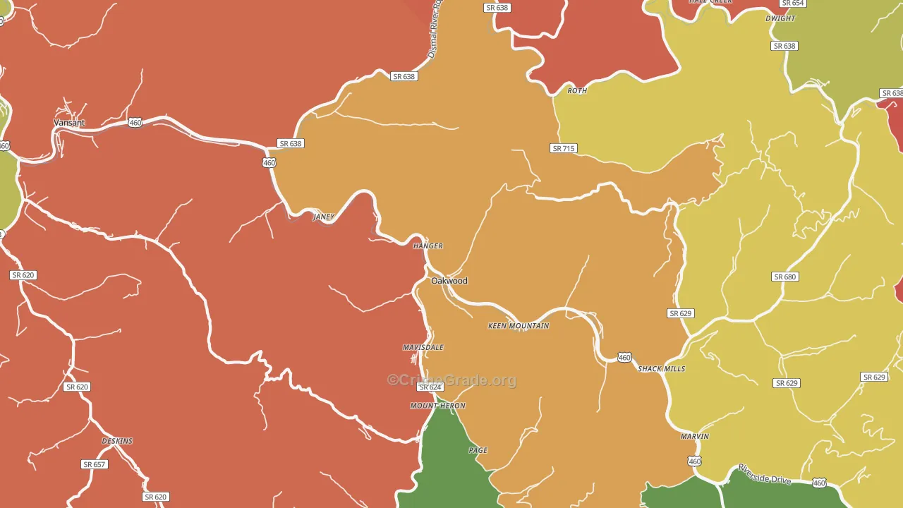 24631, VA Map of Drug-Related Crime Rates