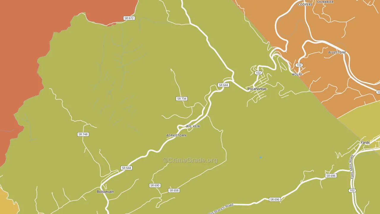 24635, VA Map of Drug-Related Crime Rates