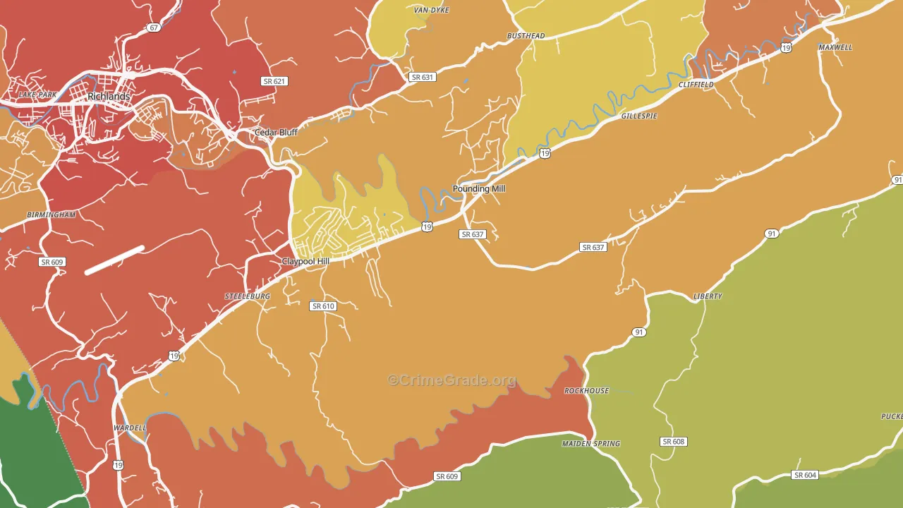 24637, VA Map of Drug-Related Crime Rates